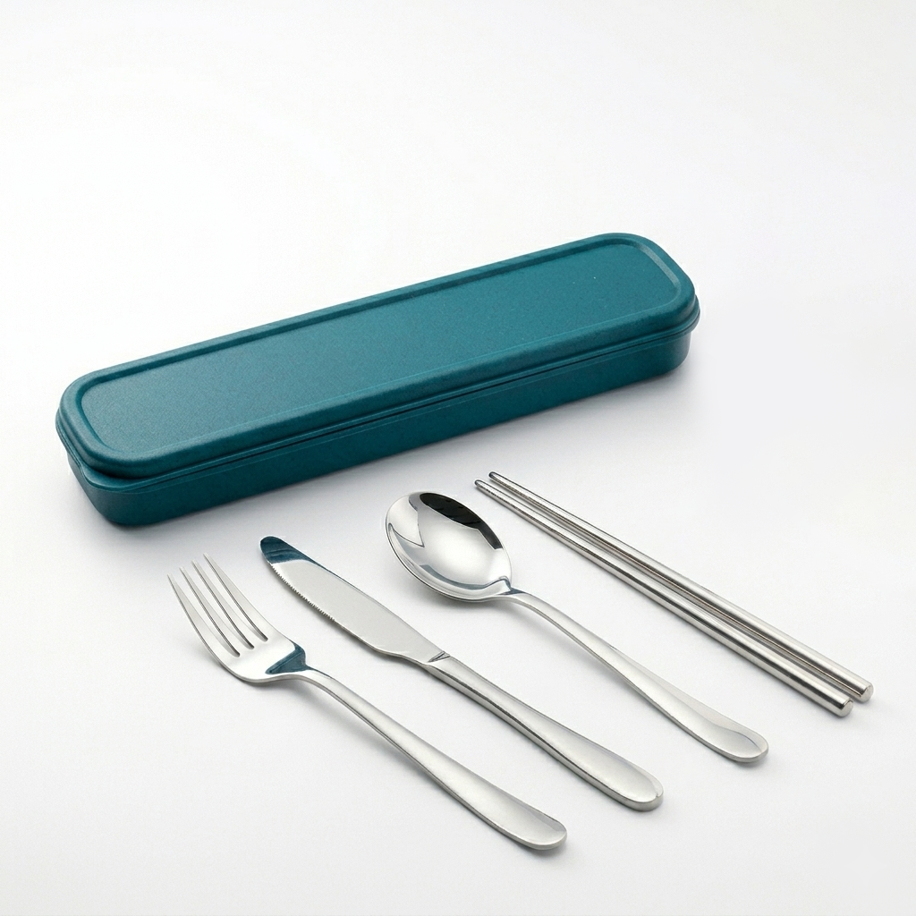 Travel Cutlery Set — Teal Green