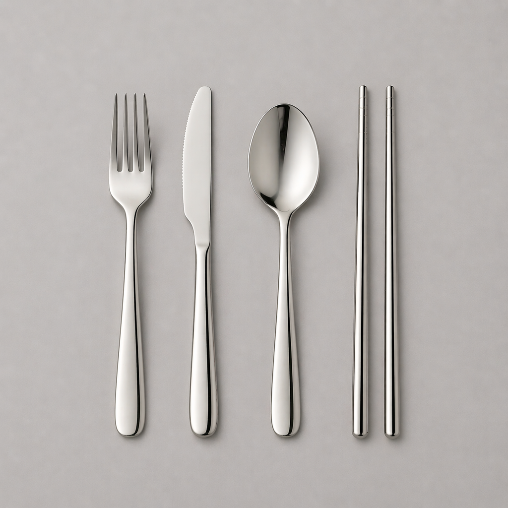 Travel Cutlery Set — Midnight Black